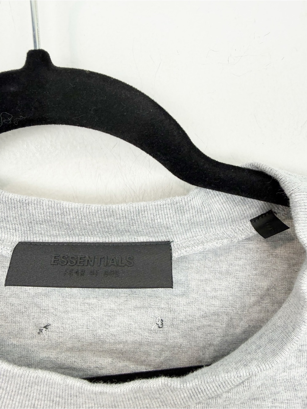 Essentials Fear Of God Mens Long Sleeve Jersey Top Gray Size Small Oversized - Picture 3 of 6